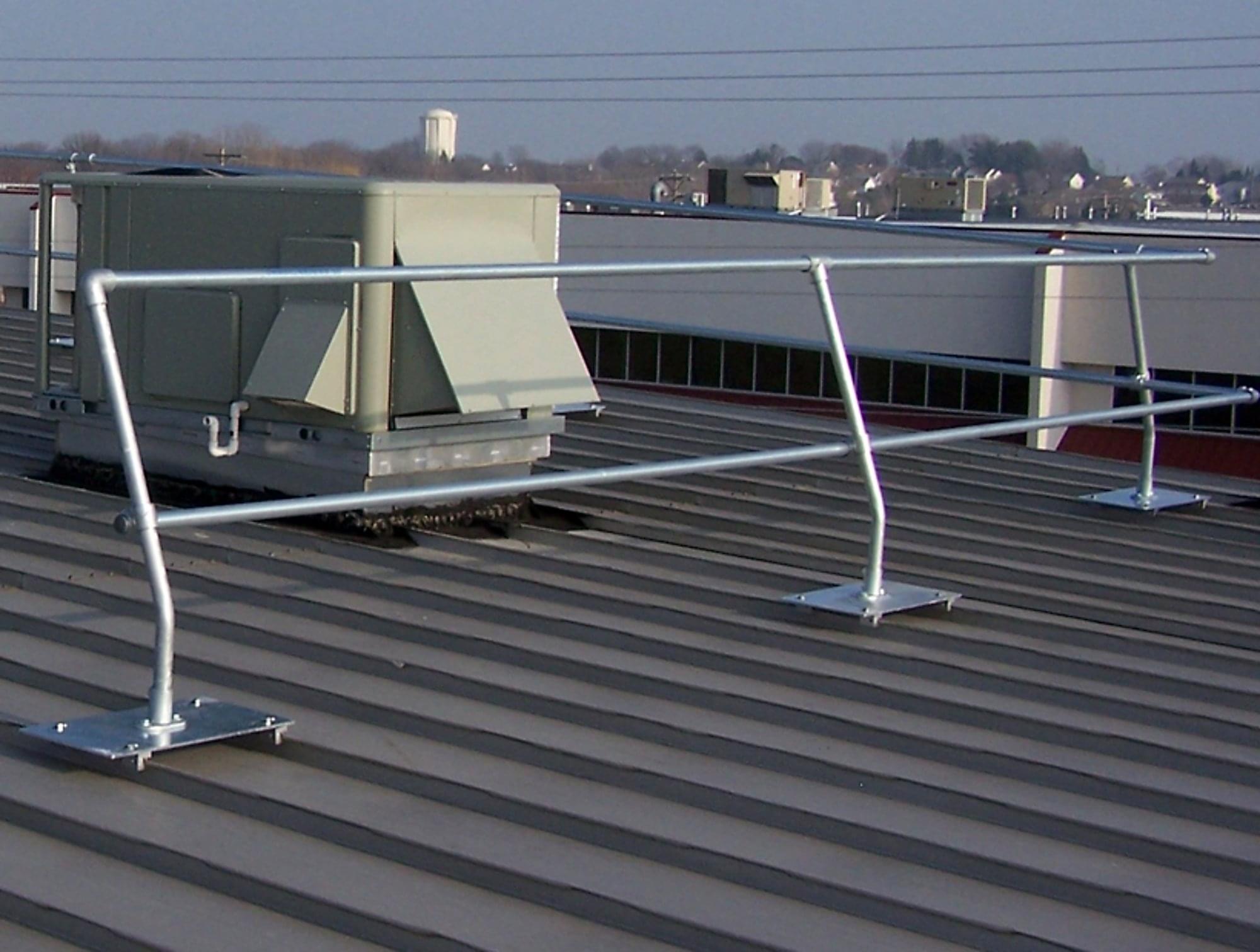 Standing Seam Metal Roof Safety Railing Systems : BlueWater®