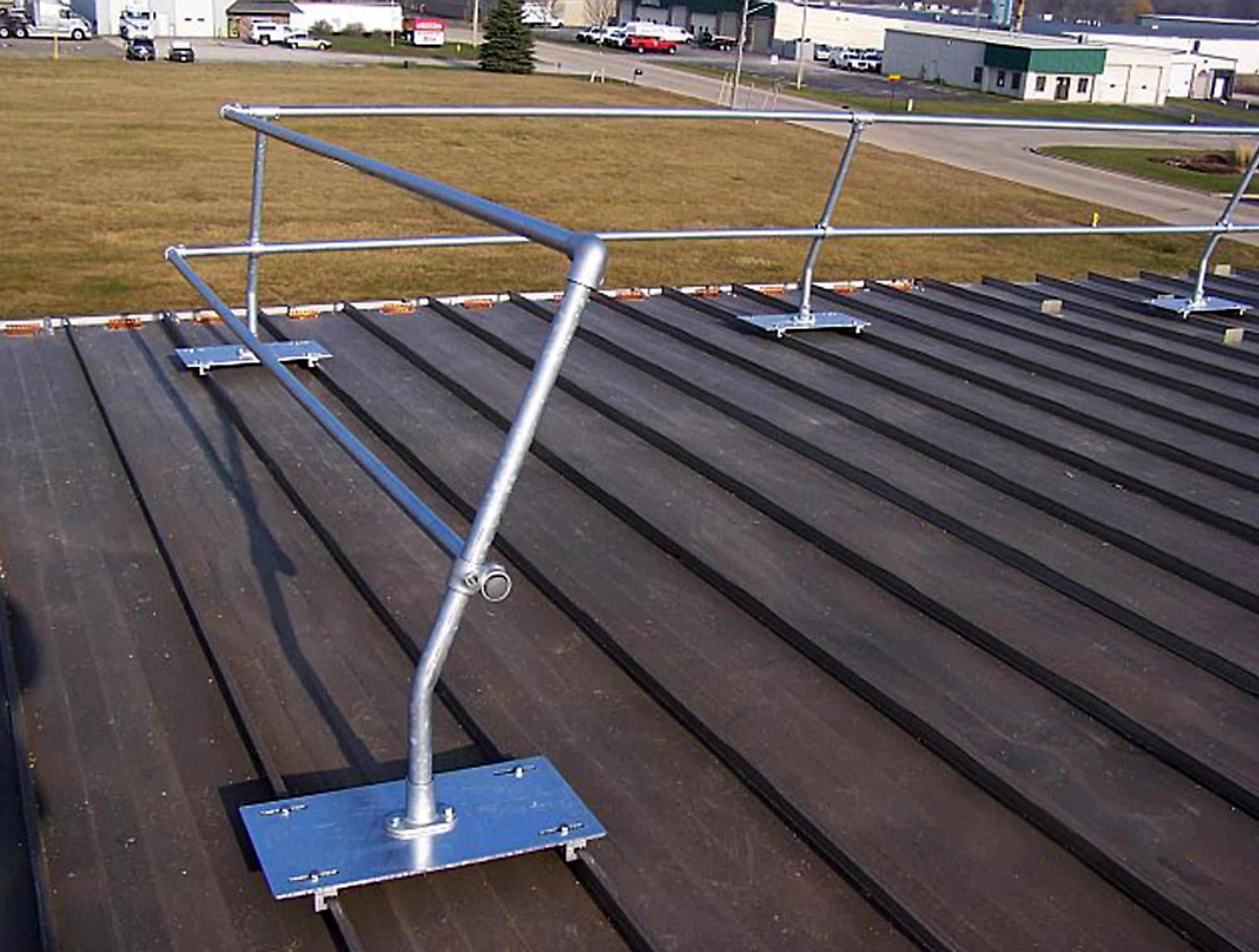 Standing Seam Metal Roof Safety Railing Systems : BlueWater®